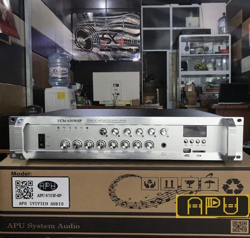 Amply APU 650W công suất 650w chia 6 vùng âm thanh riên biệt, điều chỉnh âm lượng từng vùng