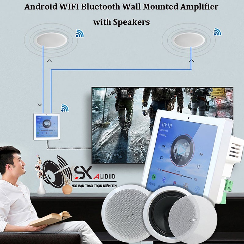 Loa âm trần kết nối không dây WIFI VÀ BLUETOOTH