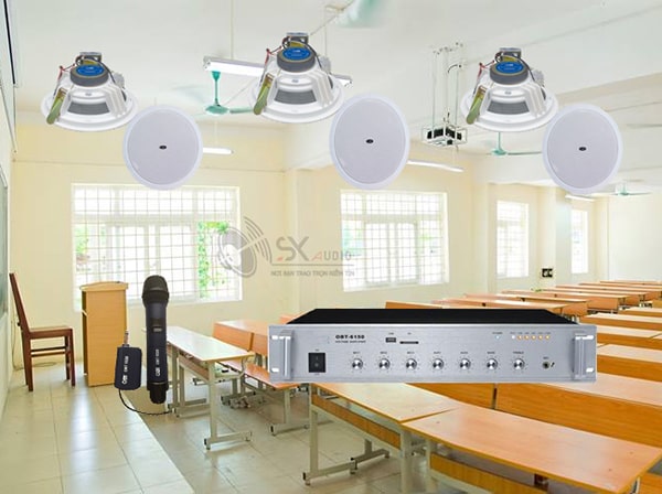 Sao Xanh Audio lắp đặt hệ thống âm thanh loa âm trần phòng học chuyên nghiệp
