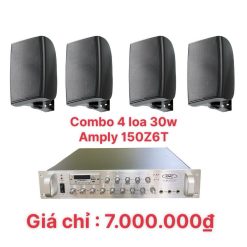 combo 4 loa treo tường FMC 30SF và 1 amply 150Z6T Tặng kèm 20m dây loa + 1 dây 3.5 Giá chỉ : 7.000.000 Đ