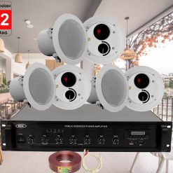 Combo loa âm trần FMC 20w - Amply FMC 150W tốt nhất cho quán cafe