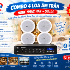 Combo 4 Loa Âm Trần 10W + Amply Bluetooth 60W Giá 3,5 Triệu Hà Nội